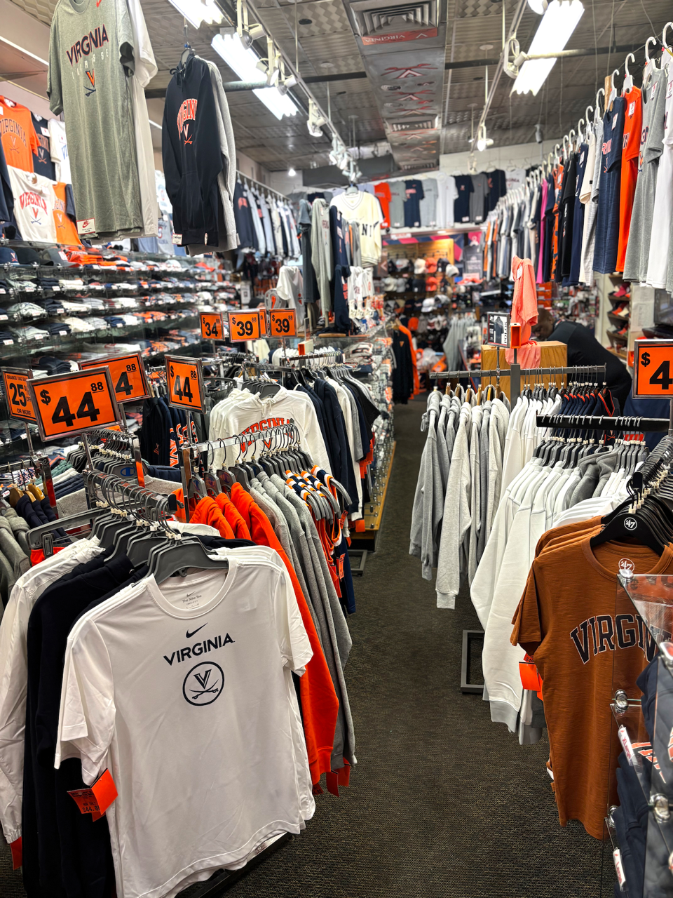 Mincer's University of Virginia Imprinted Sportswear